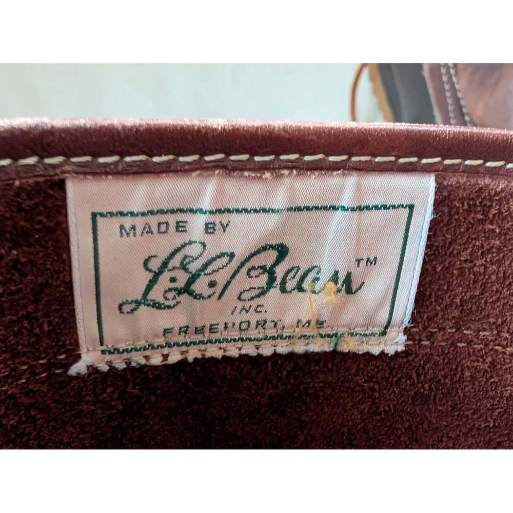 LL Bean Maine Hunting Shoe Insulated Duck Boots Brown Leather USA Size 6 N